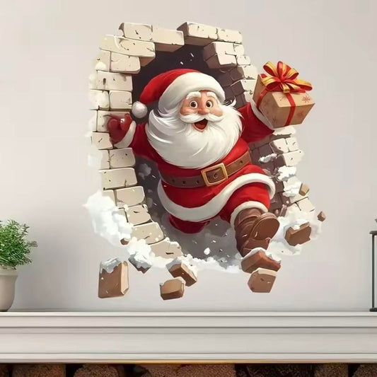 BLACK FRIDAY Funny Christmas Character Wall Sticker(3PCS)Self-Adhesive Waterproof Holiday Decoration, Easy to Apply and Remove, Festive Wall Decor-Perfect Gift Idea for a Warm Christmas